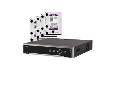 Hikvision DS-7732NI-K4 Сетевой видеорегистратор на 32 канала + WD62PURX жесткий диск(4 шт)