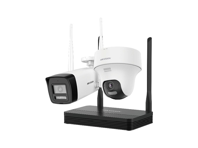 Hikvision NKS424W02H Wi-Fi комплект видеонаблюдения 4MP (1 bullet+1 turret+ Видеорегистратор)